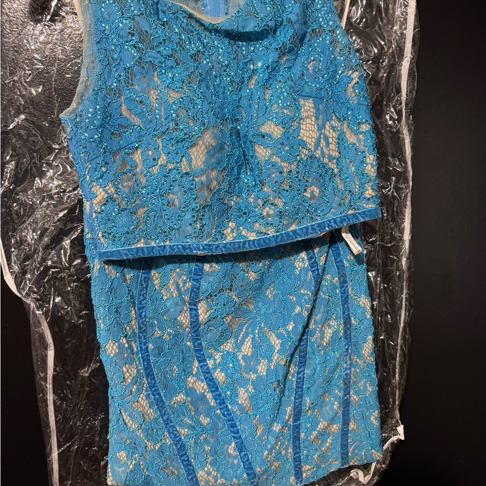 Hannah S blue pageant homecoming dress size 6